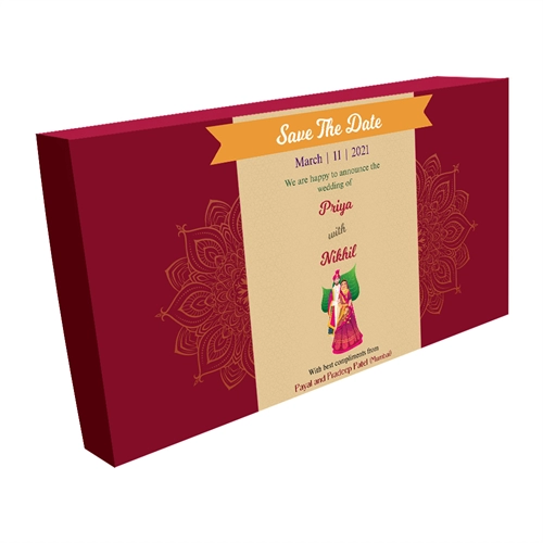 Wedding Announcement Gift Box 6 Large Compartments